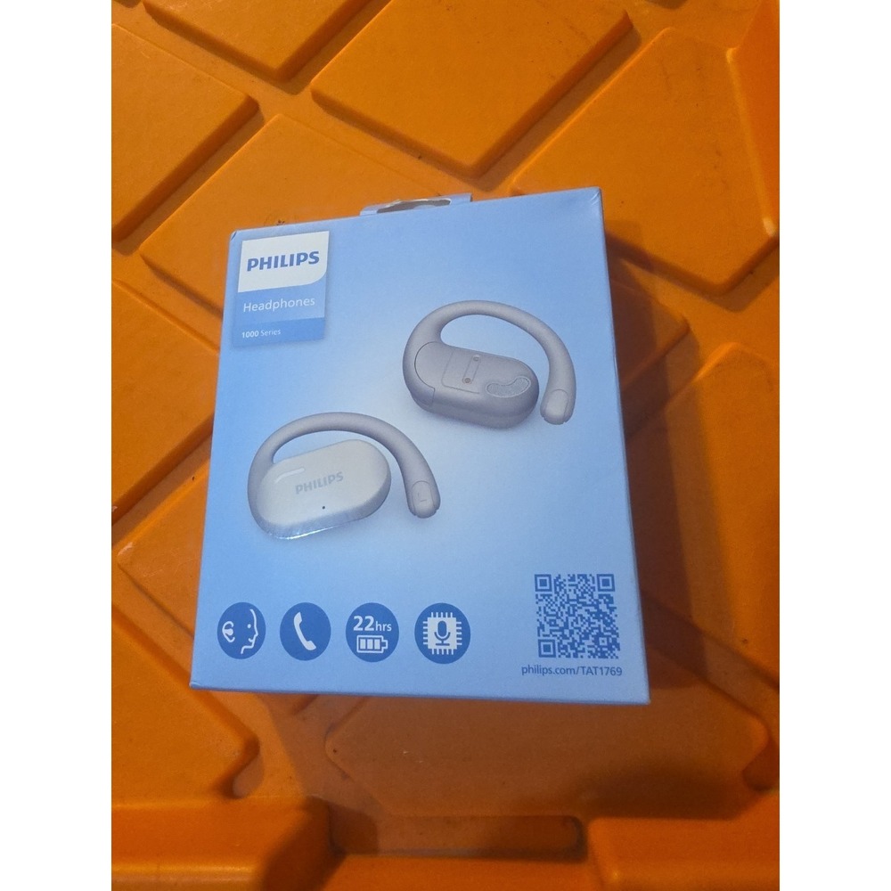 Philips 1000 Series‎ Open-Ear True Wireless Headphones Ear-Cuff Style White NEW